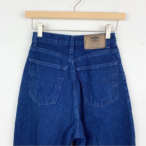 Vintage 90s Route 66 High Waisted Dark Wash Straight Leg Jean Sz 23 - Picture 5 of 8